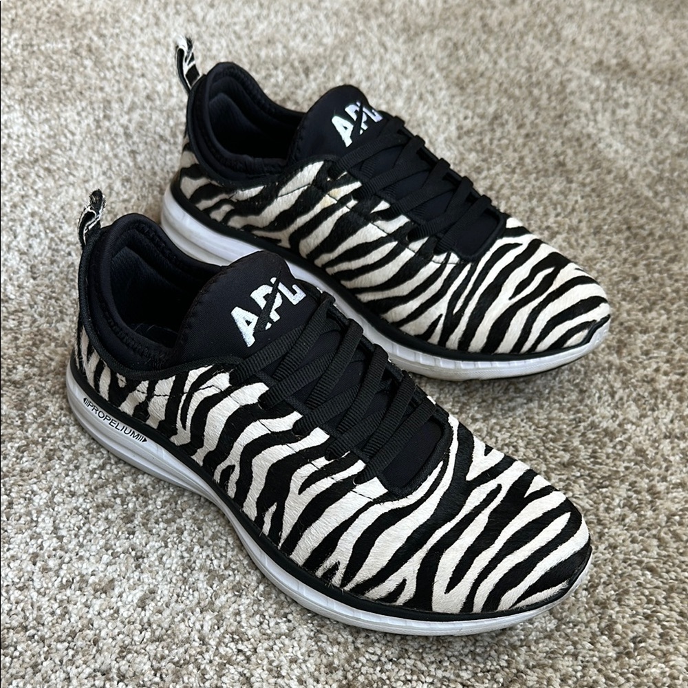 APL Women's Phantom Zebra-Print Calf Hair Low-Top Sneakers